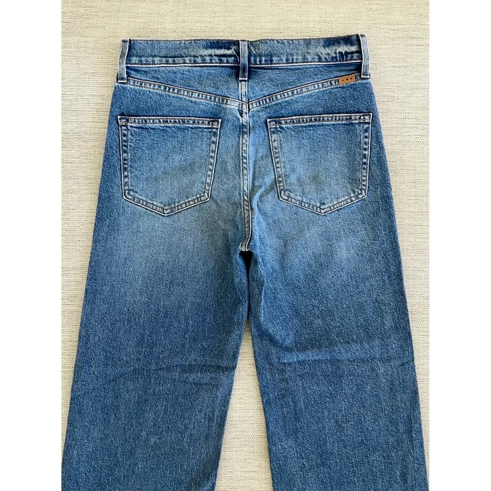 AYR Wide Leg Flare Jeans in Light Blue Wash
